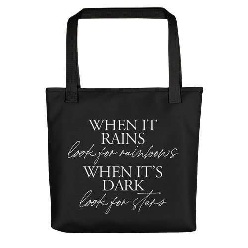 Default Title When it rains, look for rainbows (Quotes) Tote bag by Design Express