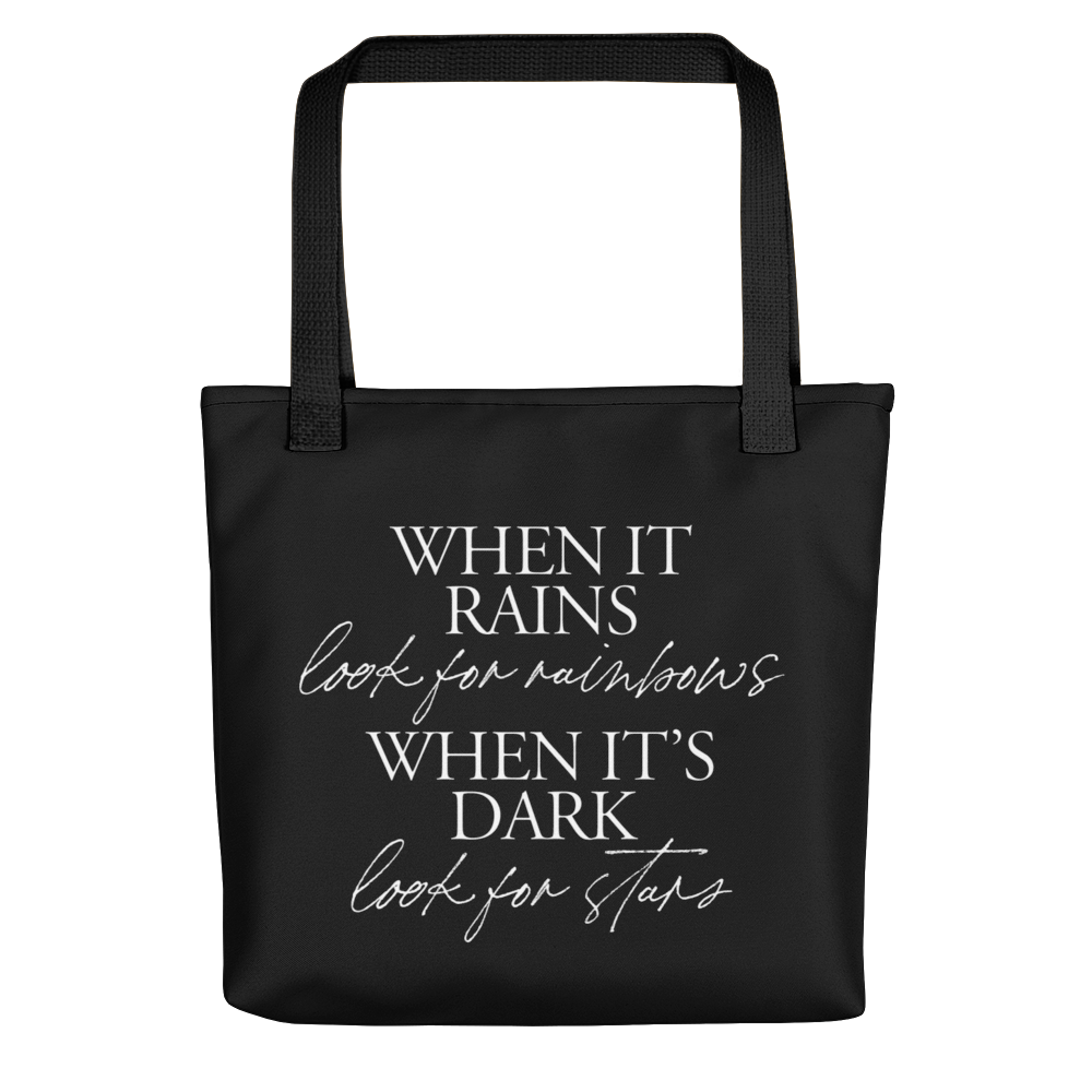 Default Title When it rains, look for rainbows (Quotes) Tote bag by Design Express