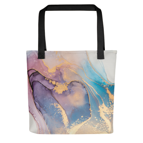 Default Title Soft Marble Liquid ink Art Full Print Tote bag by Design Express