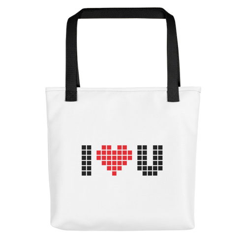 Default Title I Heart U Pixel Tote bag by Design Express