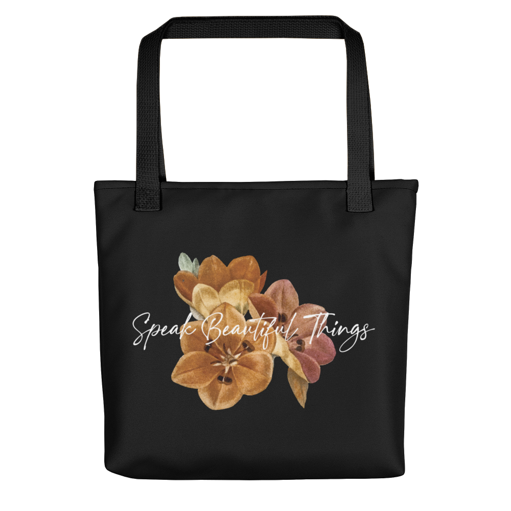 Default Title Speak Beautiful Things Tote bag by Design Express