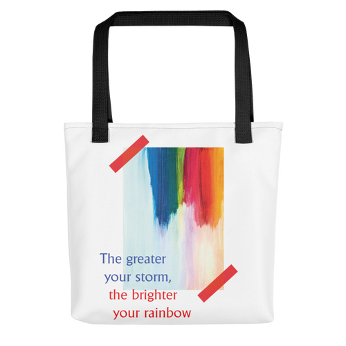 Default Title Rainbow Tote bag White by Design Express