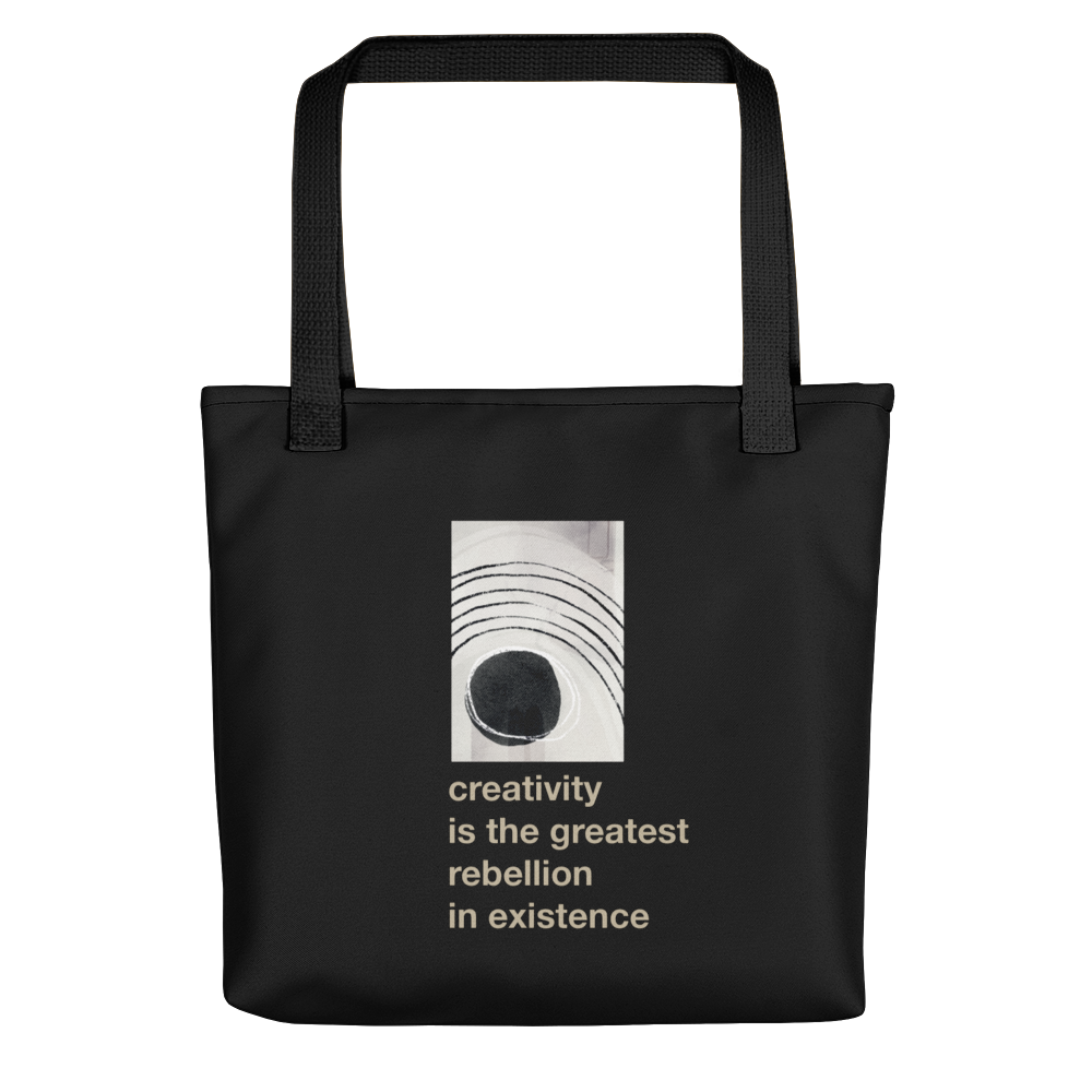 Default Title Creativity is the greatest rebellion in existence Tote bag by Design Express