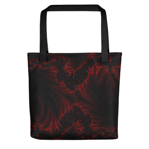 Default Title Black Red Fractal Art Tote bag by Design Express