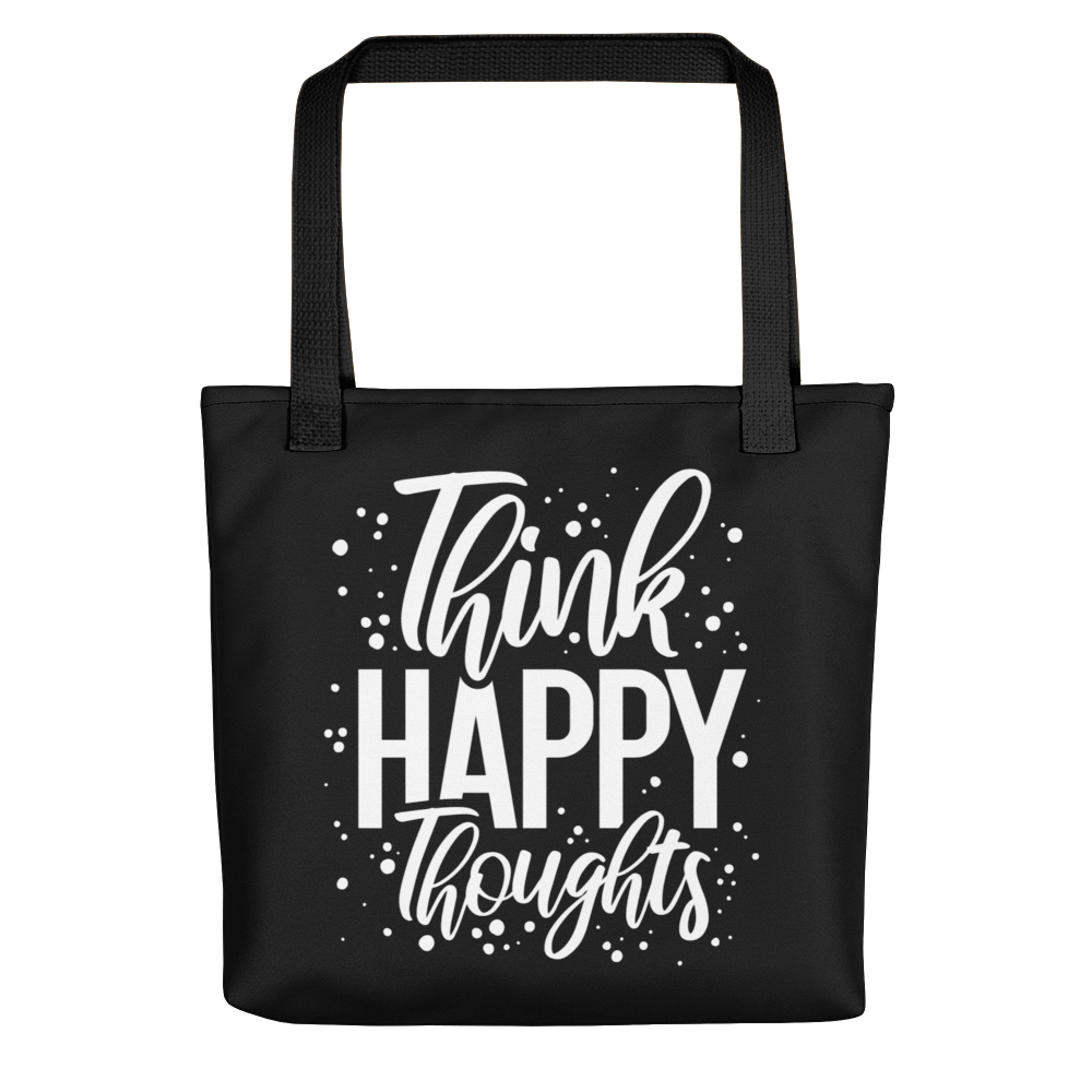 Default Title Think Happy Thoughts Tote bag by Design Express