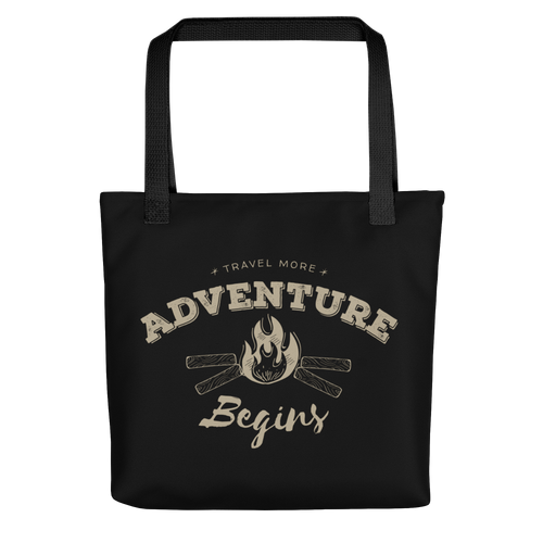 Default Title Travel More Adventure Begins Tote bag by Design Express