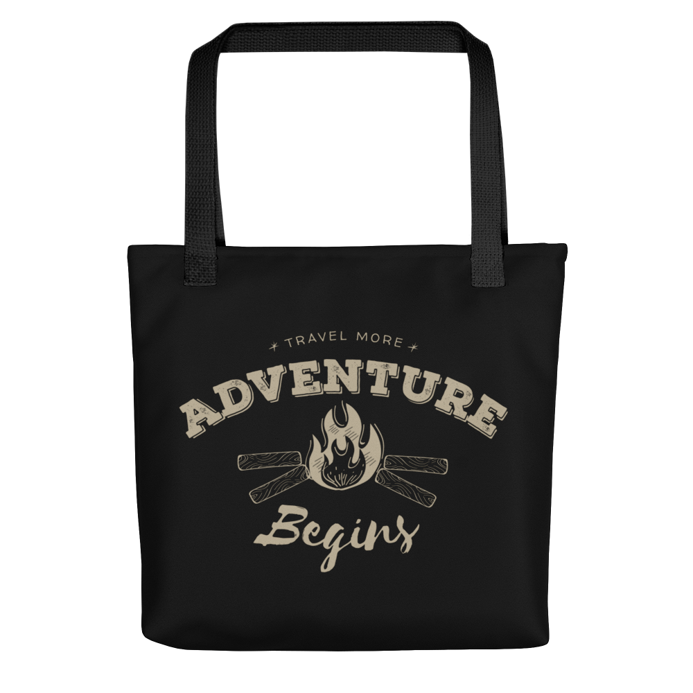 Default Title Travel More Adventure Begins Tote bag by Design Express