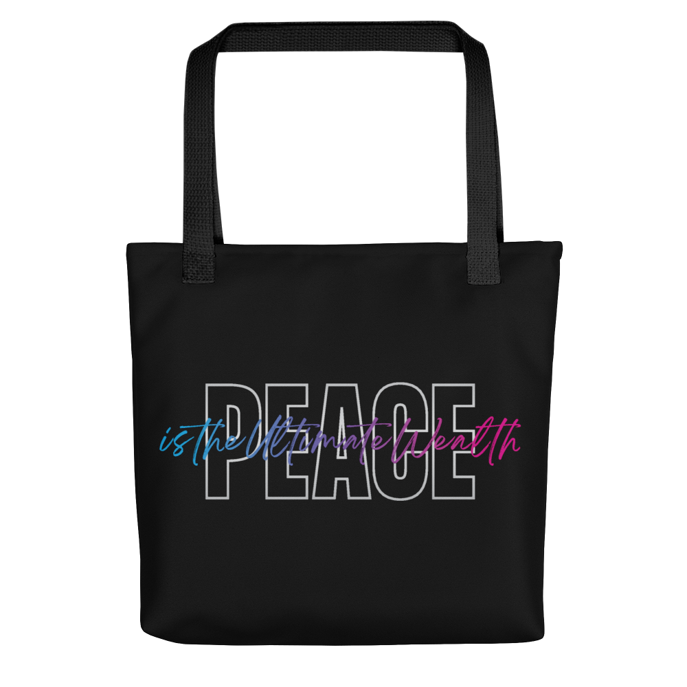 Default Title Peace is the Ultimate Wealth Tote Bag by Design Express