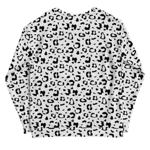 Black & White Leopard Print Unisex Sweatshirt by Design Express