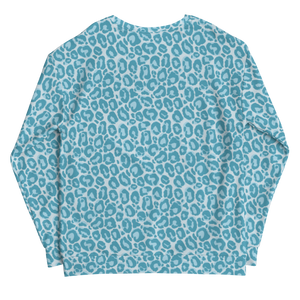 Teal Leopard Print Unisex Sweatshirt by Design Express