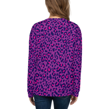 Purple Leopard Print Unisex Sweatshirt by Design Express