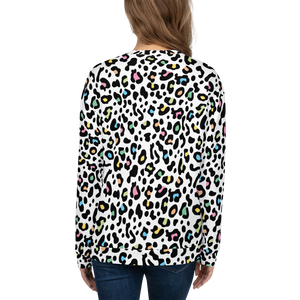 Color Leopard Print Unisex Sweatshirt by Design Express