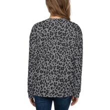 Grey Leopard Print Unisex Sweatshirt by Design Express