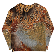 Brown Pheasant Feathers Unisex Sweatshirt by Design Express