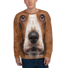 XS Basset Hound "All Over Animal" Unisex Sweatshirt by Design Express