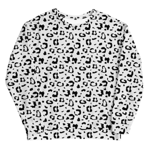 Black & White Leopard Print Unisex Sweatshirt by Design Express