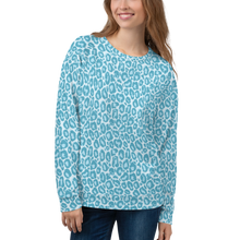 XS Teal Leopard Print Unisex Sweatshirt by Design Express