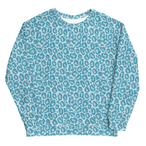 Teal Leopard Print Unisex Sweatshirt by Design Express