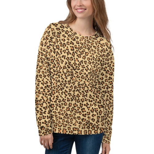 XS Yellow Leopard Print Unisex Sweatshirt by Design Express