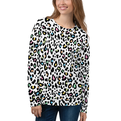 XS Color Leopard Print Unisex Sweatshirt by Design Express