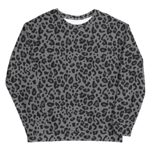 Grey Leopard Print Unisex Sweatshirt by Design Express