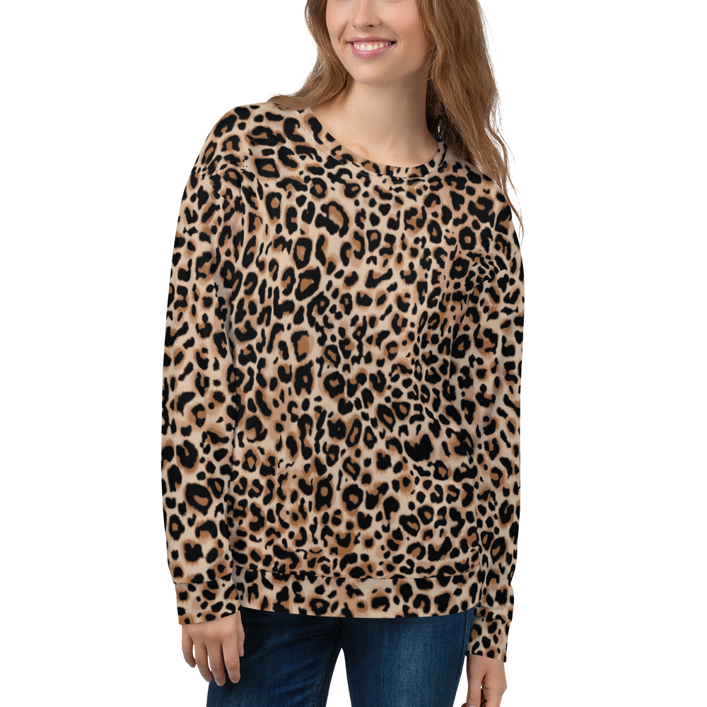 XS Golden Leopard Unisex Sweatshirt by Design Express