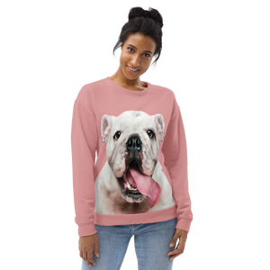 Cute White Bulldog Unisex Sweatshirt