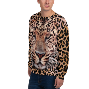 Leopard Face "All Over Animal" Unisex Sweatshirt by Design Express