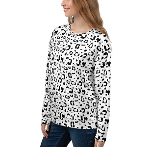 Black & White Leopard Print Unisex Sweatshirt by Design Express