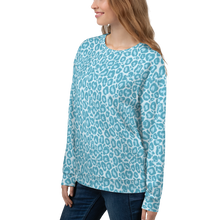 Teal Leopard Print Unisex Sweatshirt by Design Express