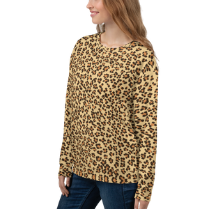 Yellow Leopard Print Unisex Sweatshirt by Design Express