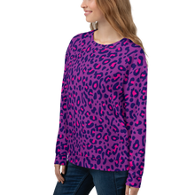 Purple Leopard Print Unisex Sweatshirt by Design Express