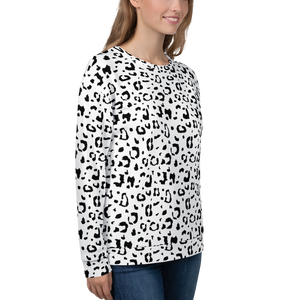 Black & White Leopard Print Unisex Sweatshirt by Design Express