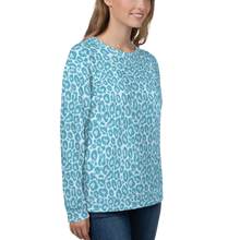 Teal Leopard Print Unisex Sweatshirt by Design Express