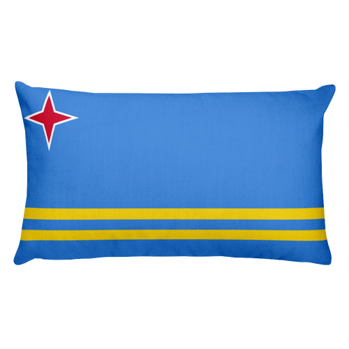 Default Title Aruba Flag Allover Print Rectangular Pillow Home by Design Express