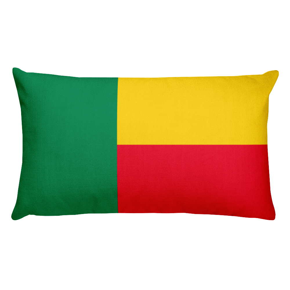 Default Title Benin Flag Allover Print Rectangular Pillow Home by Design Express