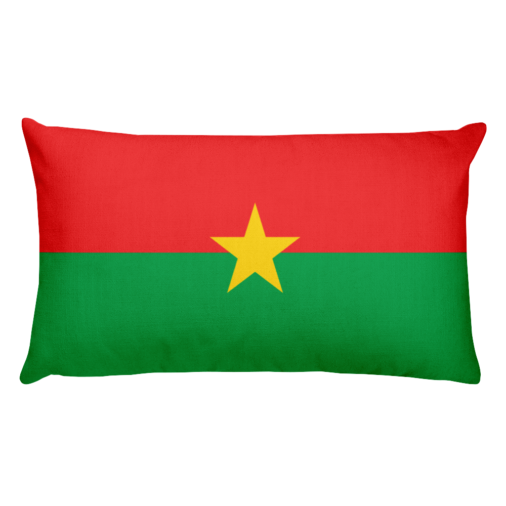 Default Title Burkina Faso Flag Allover Print Rectangular Pillow Home by Design Express