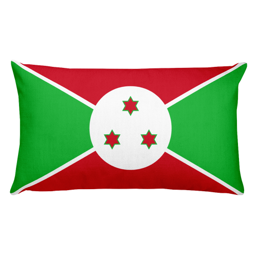 Default Title Burundi Flag Allover Print Rectangular Pillow Home by Design Express