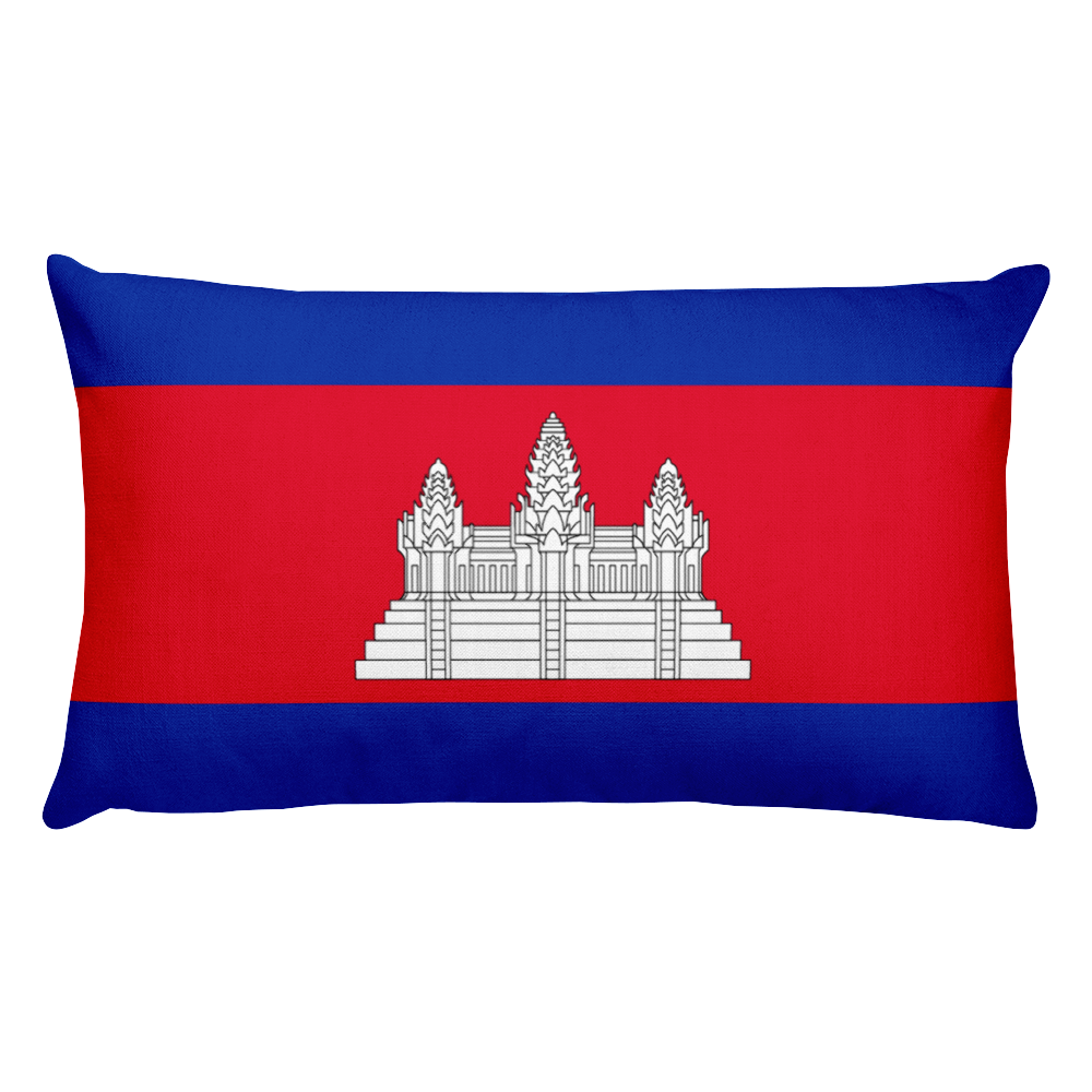 Default Title Cambodia Flag Allover Print Rectangular Pillow Home by Design Express