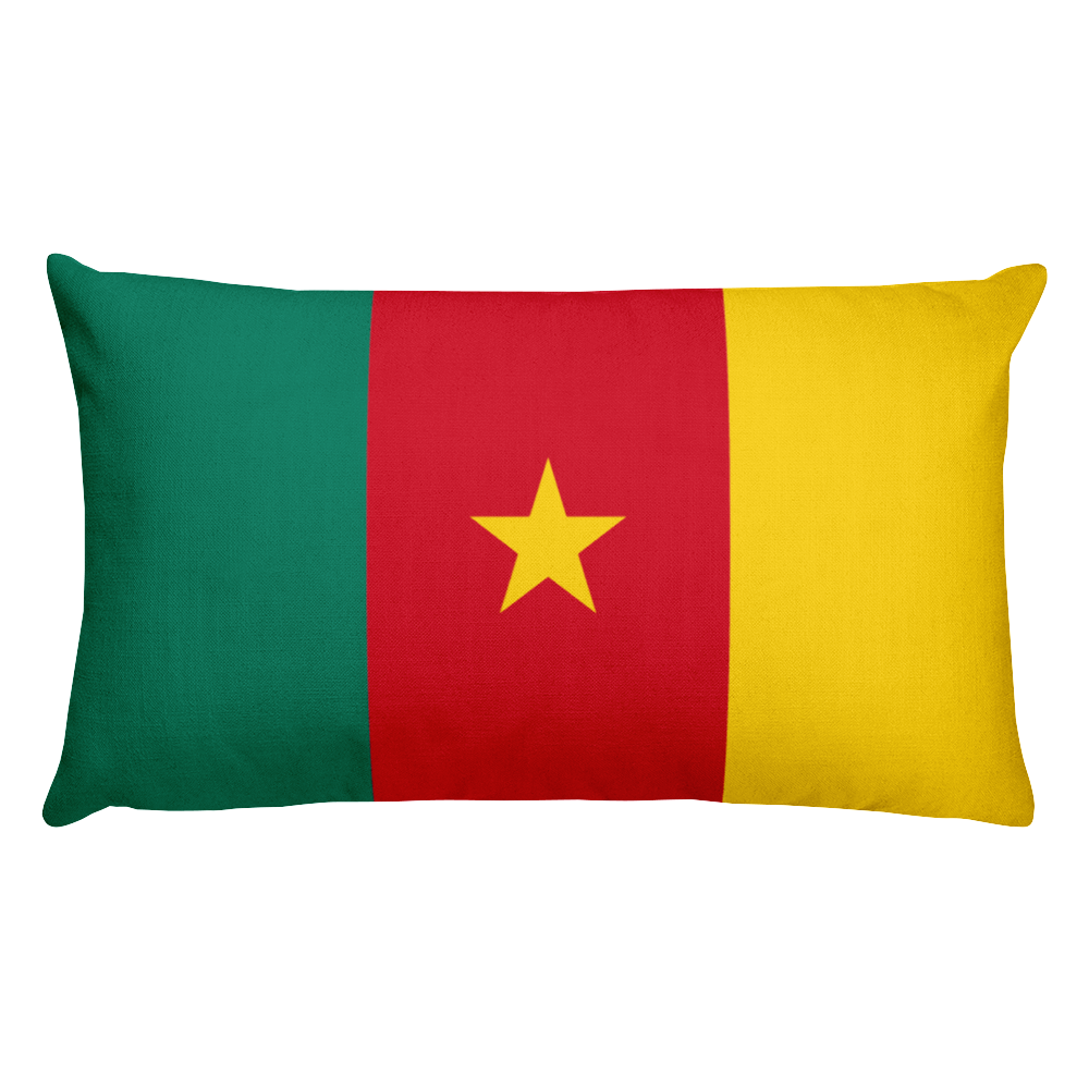 Default Title Cameroon Flag Allover Print Rectangular Pillow Home by Design Express