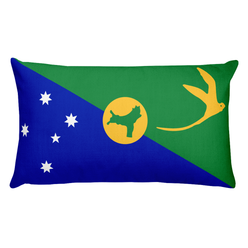 Default Title Christmas Island Flag Allover Print Rectangular Pillow Home by Design Express