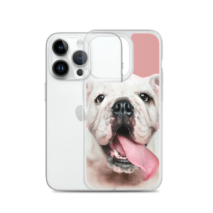 Cute White Bulldog Clear Case for iPhone®