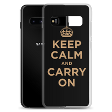 Samsung Galaxy S10+ Keep Calm and Carry On (Black Gold) Samsung Case Samsung Case by Design Express