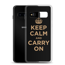 Samsung Galaxy S10 Keep Calm and Carry On (Black Gold) Samsung Case Samsung Case by Design Express