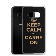 Samsung Galaxy S10e Keep Calm and Carry On (Black Gold) Samsung Case Samsung Case by Design Express