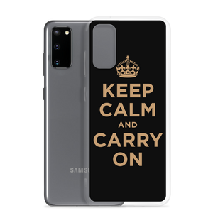 Samsung Galaxy S20 Keep Calm and Carry On (Black Gold) Samsung Case Samsung Case by Design Express