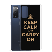 Samsung Galaxy S20 FE Keep Calm and Carry On (Black Gold) Samsung Case Samsung Case by Design Express