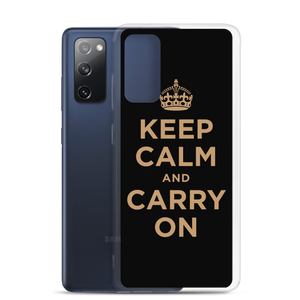 Samsung Galaxy S20 FE Keep Calm and Carry On (Black Gold) Samsung Case Samsung Case by Design Express