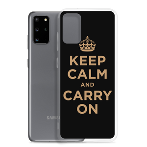 Samsung Galaxy S20 Plus Keep Calm and Carry On (Black Gold) Samsung Case Samsung Case by Design Express