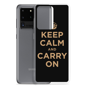 Samsung Galaxy S20 Ultra Keep Calm and Carry On (Black Gold) Samsung Case Samsung Case by Design Express